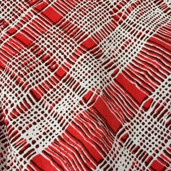 Anne Klein Red and White Patterned Dress - Picture 6 of 9